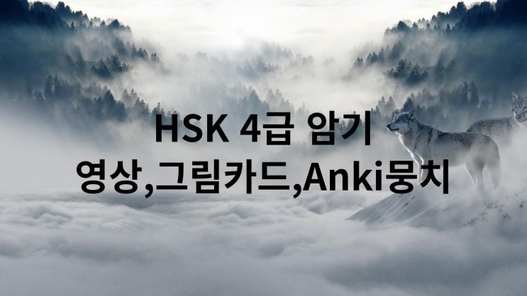 HSK 4급 단어 암기 영상, 그림카드, Anki뭉치