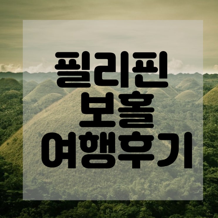  필리핀 보홀 여행 후기