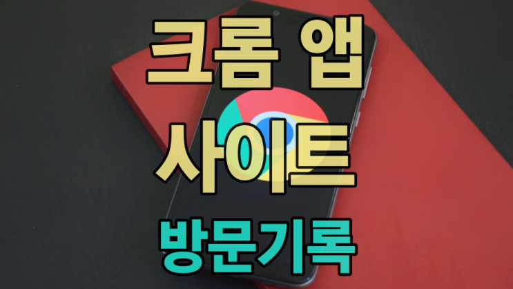  크롬 앱 쓰시면 사이트 방문 기록 확인 후 삭제해야 합니다