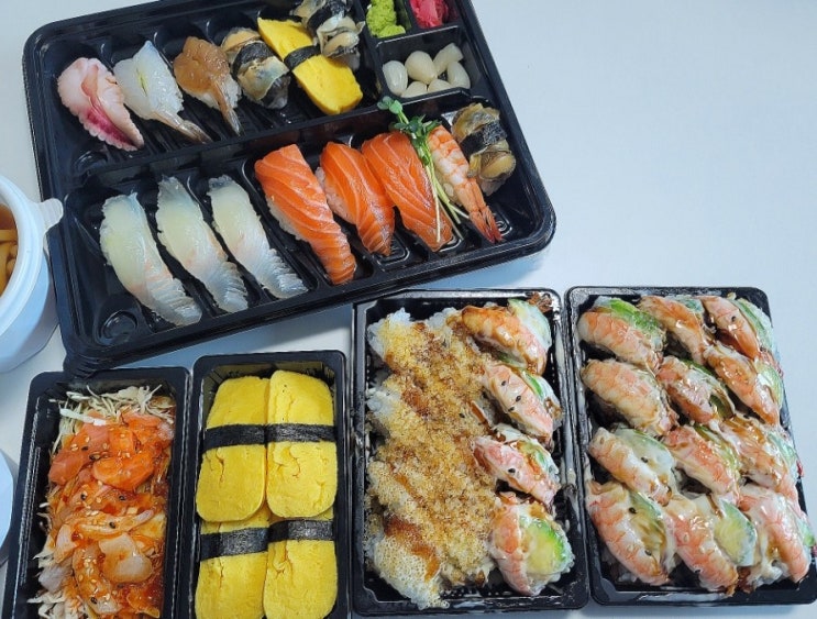  군포 산본역 롤초밥 맛집 청렴스시 배달 재주문 후기