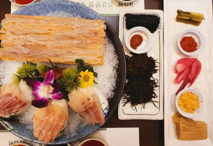  서초동 남부터미널맛집 해담채 바다A 코스 한정식 룸식당 저녁 식사