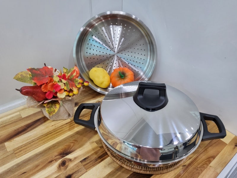 휘슬러 후라이팬과 찜기 서빙팬까지 하나로 해결