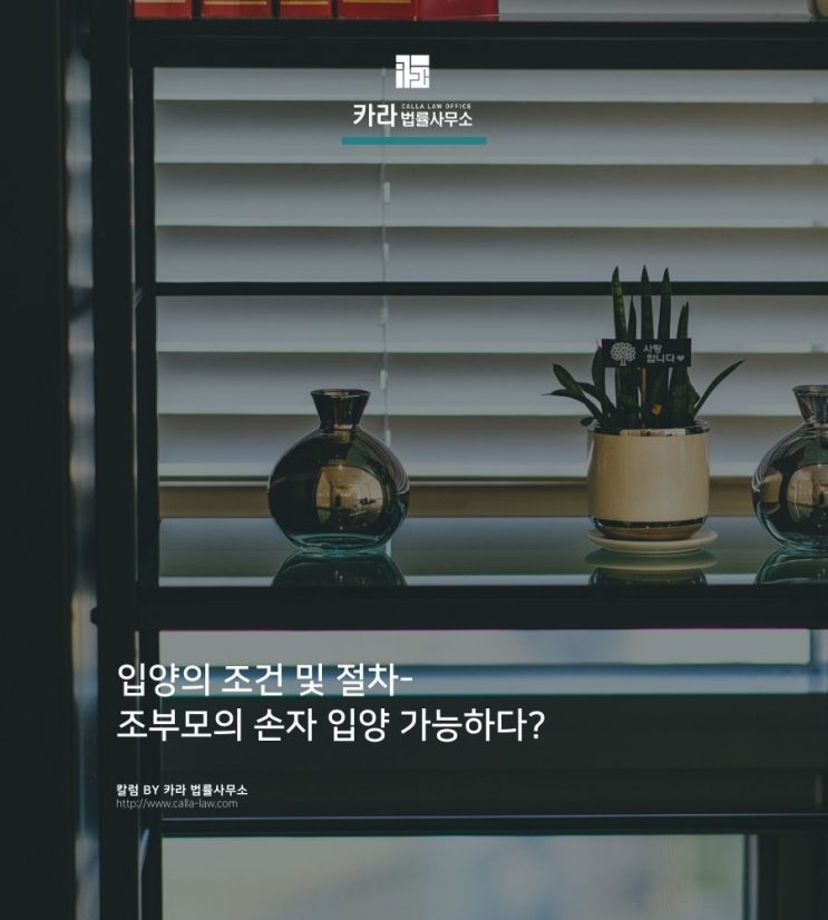  입양절차및 조건- 조부모의 손자 입양 가능하다?