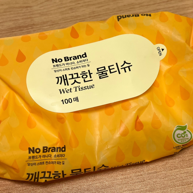  노브랜드 깨끗한 물티슈 100매 내돈내산/재구매 n회