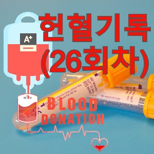 [헌혈기록] 나의 26번째 이자 2021년 마지막 헌혈하고 이벤트 당첨으로 &lt;헌혈 트로피 블록&gt; 수령