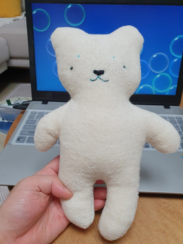  예비아빠의 애착 인형 만들기 / 뽀야베이비 오가닉 루루 곰인형