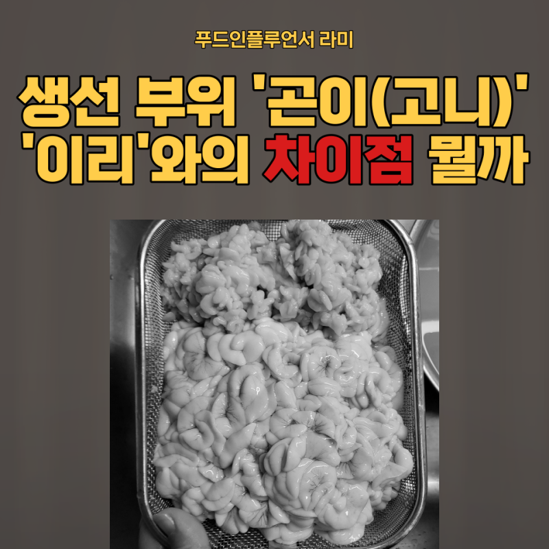 생선 고니 곤이 이리 차이 그리고 부위 어디일까