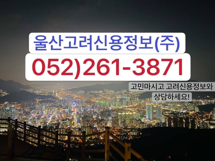 울산/경주/양산 울산고려신용정보 052)261-3871 [채권추심/신용조사/재산조사/물품대금/공사대금/거래대금/대여금]