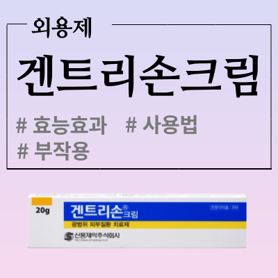 겐트리손 크림 약사가 설명해 주는 사용법 효능과 성분