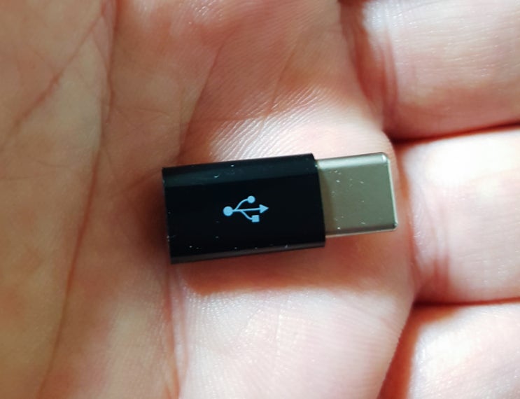 정상작동 확인한 OTG 젠더 [마이크로 5핀(USB Micro-B) to C타입 변환]