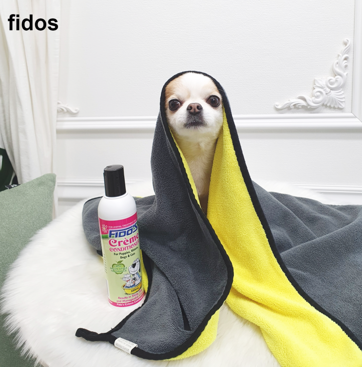  강아지 린스 윤기나는 모질을 원한다면 fidos 컨디셔너로 목욕해요