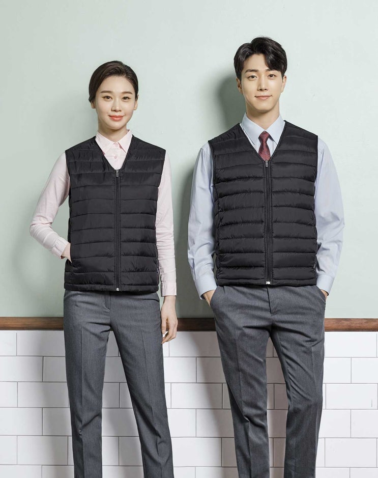 단체 웰론 패딩 조끼 / 대구 서문시장 단체복 단체조끼 겨울조끼 신소재 발열조끼 작업복 유니폼 일상복 사무복 현장복 경량패딩 퀼팅패딩 워크웨어 근무복 이지웨어 회사조끼 정장조끼