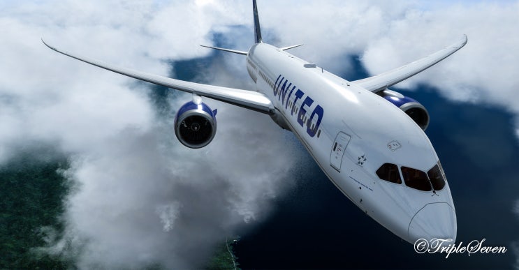  [P3D] 태평양 횡단! 유나이티드항공 B787-9 드림라이너! 샌프란시스코 - 서울/인천 비행일지! (QW 787)