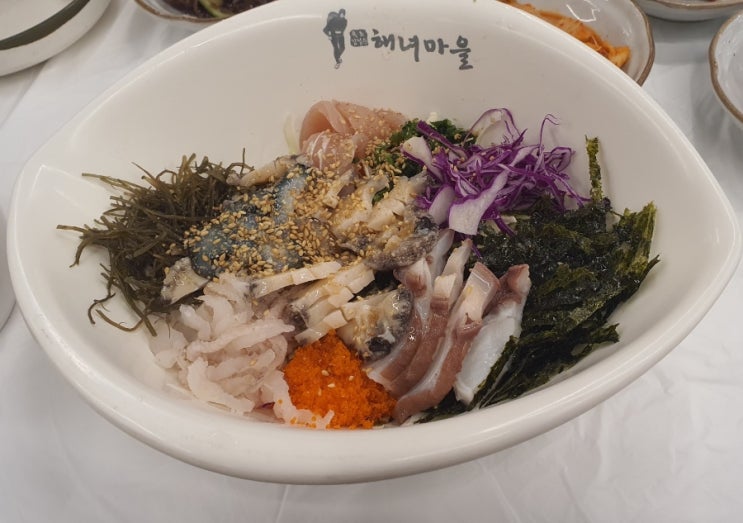  속초 맛집 추천 바람꽃해녀마을 물회, 회덮밥, 성게알비빔밥 후기