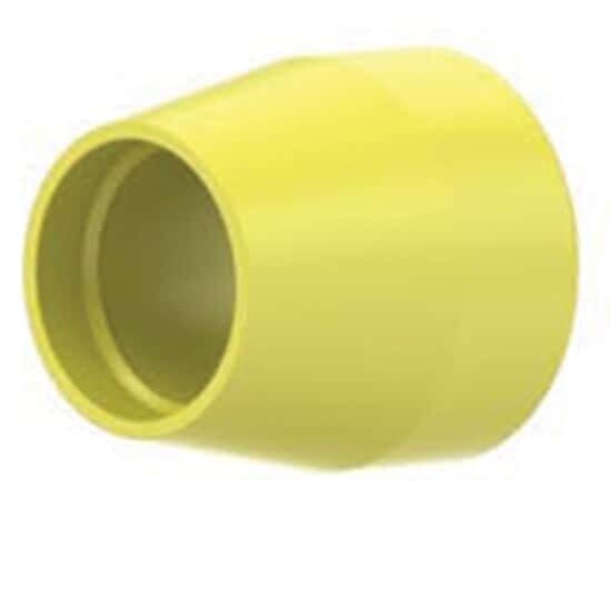  Flangeless Ferrule Tefzel, 1/4-28 Flat-Bottom, for 1/8 OD Yellow