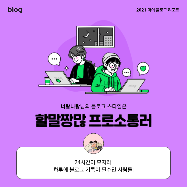  [2021 마이 블로그 리포트] 블로그 빅데이터로 알아보는 '2021 내 블로그 스타일'