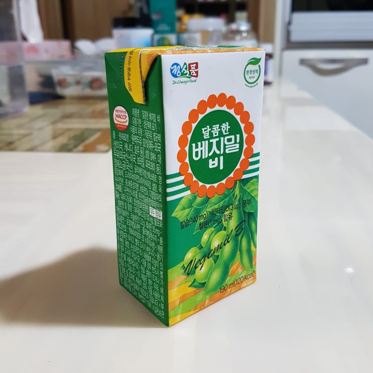  정식품 달콤한 베지밀 비 (배지밀 B) 두유 190ml 칼로리(열량), 비타민B C 아연 철분 엽산 등 영양성분 정보 보고가세요~