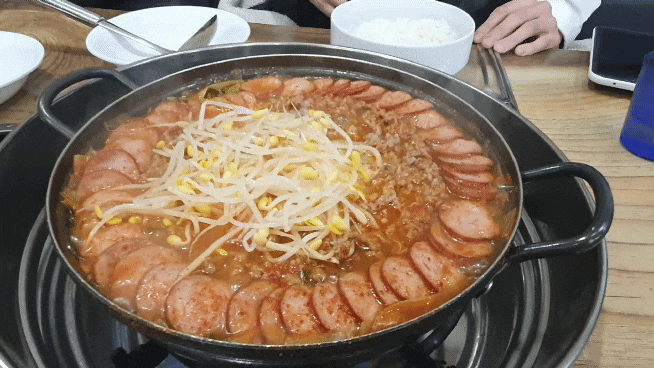  수원 인계 |  햄 폭탄!!! 특이한 부대찌개,  "이나경 송탄 부대찌개" 방문기