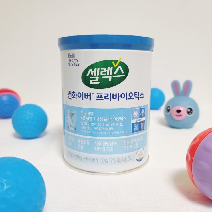  프리바이오틱스유산균-셀렉스 썬화이버프리바이오틱스 구아검가수분해물 원료로 만든 유산균