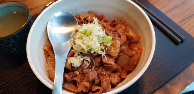 쌀의 근본 평촌 미복1호점 네기 부타동 고기덮밥 점심 식사 후기 포스팅