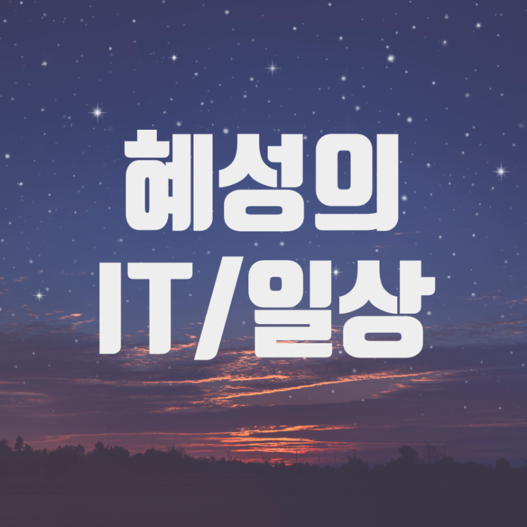  1일 1포스트 도전 저만의 블로그를 시작합니다