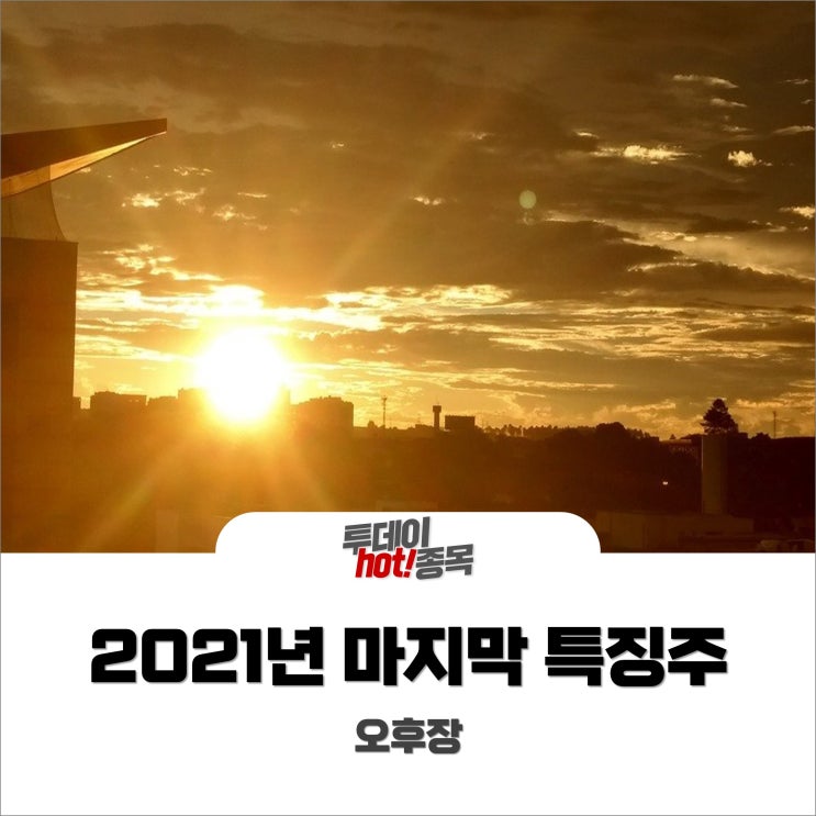  [오후장 특징주] 2021년 마지막 오후장 특징주