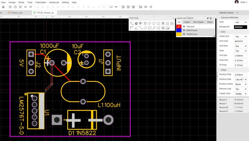 PCB, 쉽게 만들어 보자(EasyEDA) - ② PCB 디자인 및 주문하기 : 네이버 블로그