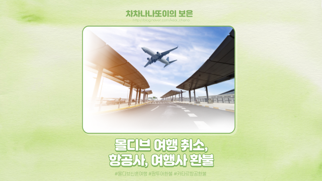  W.55 몰디브 신혼여행 취소, 팜투어와 카타르 항공 환불 이야기.