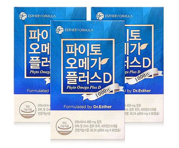  여에스더 식물성 알티지 오메가3/파이토 오메가 플러스D 1000IU