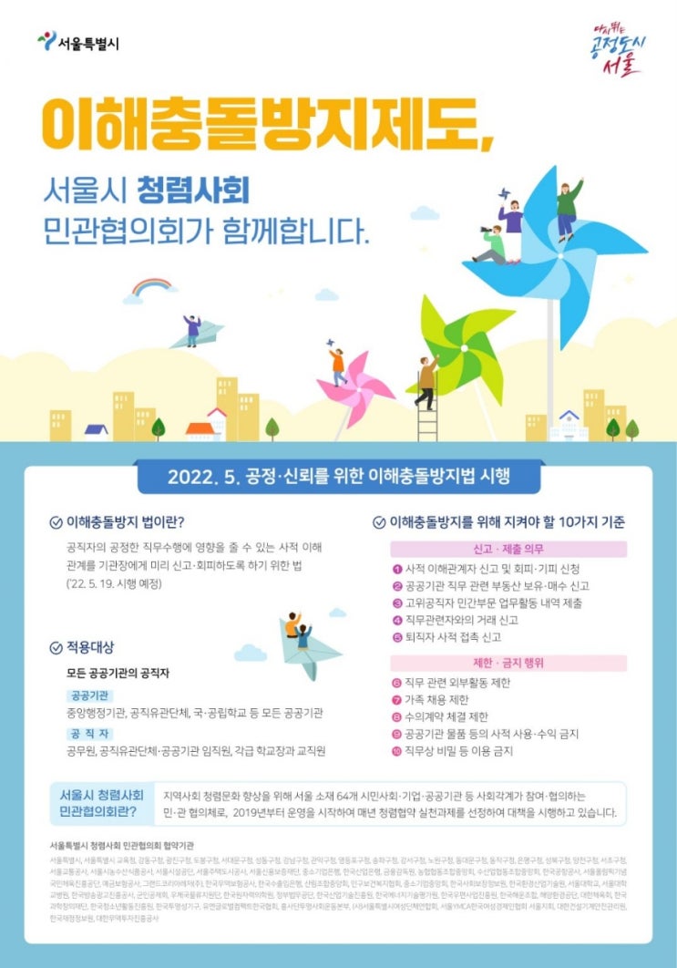  서울시 청렴사회 민관협의회,  이해충돌방지 홍보 대책 시행
