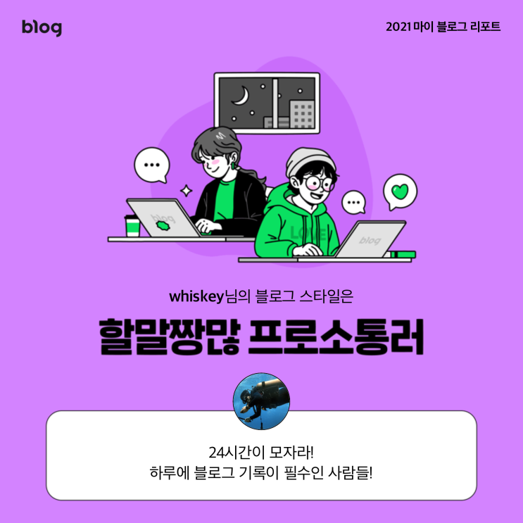  [2021 마이 블로그 리포트] 블로그 빅데이터로 알아보는 '2021 내 블로그 스타일'