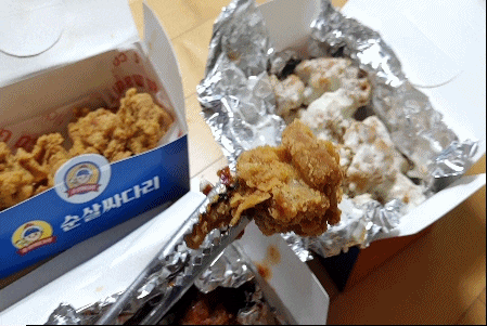  안암동치킨,떡복이 맛집 순살싸다리&싸다리분식에서 푸짐하게 양념별로 즐기는 순살치킨