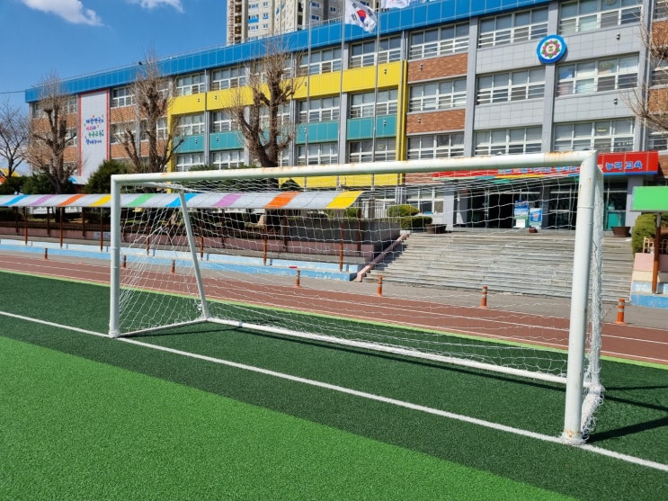  [날개스포츠] 고양능곡초등학교 축구골망 교체, 축구골망 설치 작업