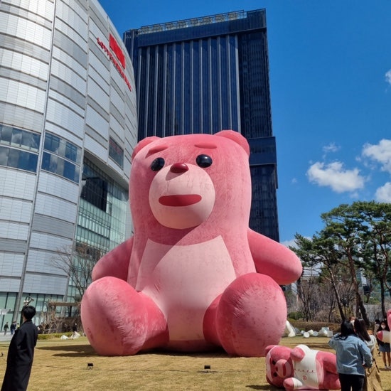  잠실 벨리곰 실물 졸귀 하이파이브페스티벌 롯데월드타워