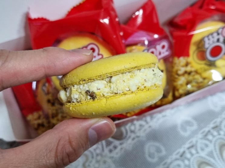  만우절 선물 뻥이요 마카롱 맛있네