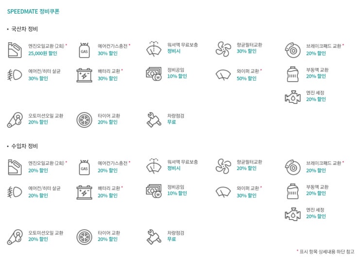 [sk스피드메이트] 자동차 밧데리 엔진오일 교환 5만원 할인 받는 방법 (하나손해 자동차보험+신한더모아카드)
