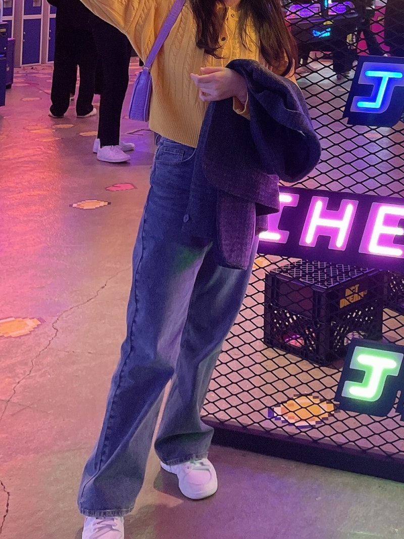 메이뜰 스트레이트 데님 팬츠 중청