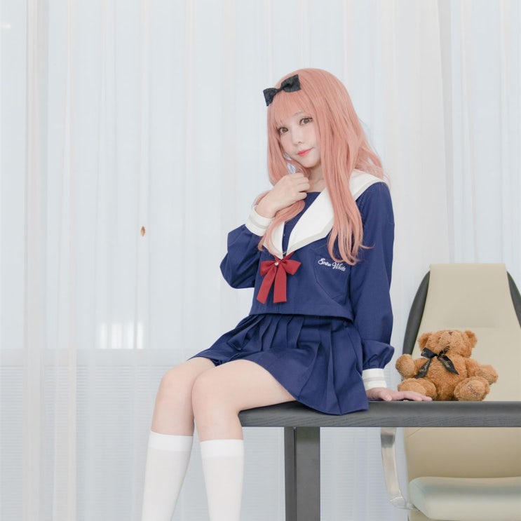  咬人猫xs - 후지와라 치카 코스프레(카구야님은 고백받고싶어)