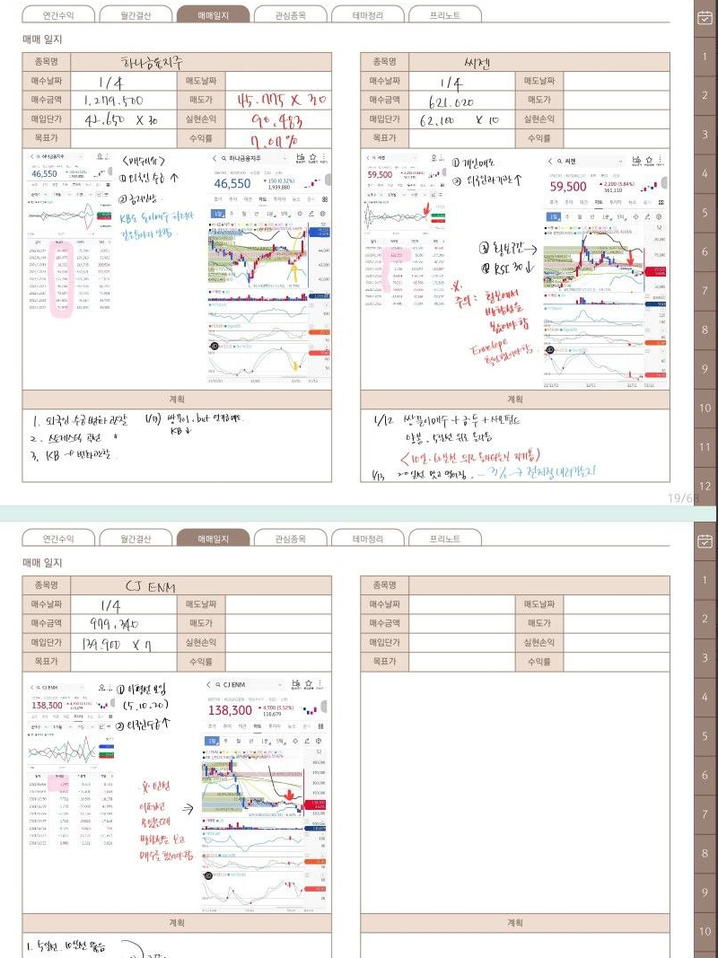 굿노트 주식매매일지 (아이패드, 갤럭시탭) : 네이버 블로그