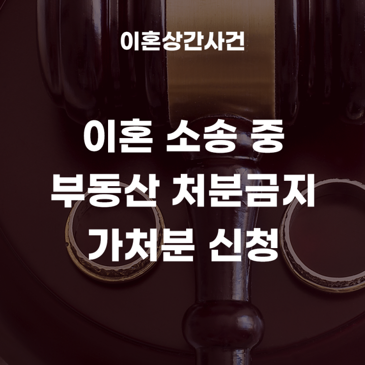  이혼 소송 중 재산분할로 부동산 처분금지 가처분을 신청한 사례 (해방공탁에 의한 가압류 집행취소 신청)