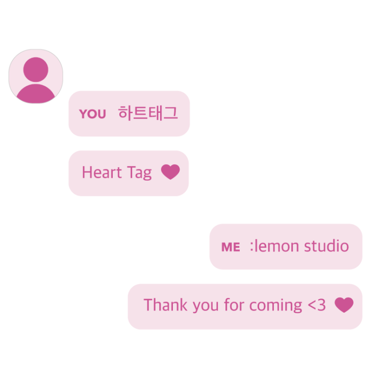  iOS : 하트 태그 mono (6 color)