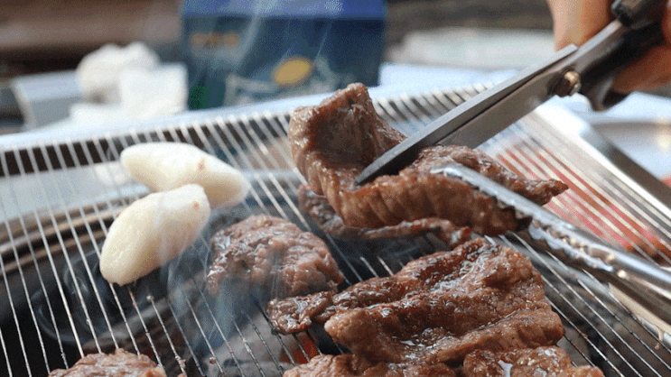  라페스타맛집 고기가 찐 맛있는 납작 소갈비살 / 애견동반 고깃집