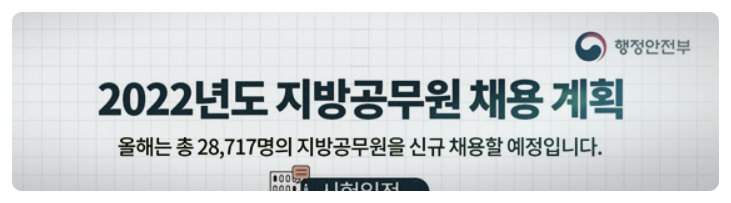  2022 지방직 9급 시험일정 (접수 필기 면접 발표 날짜)
