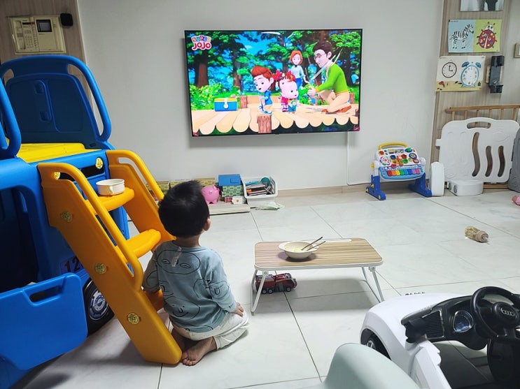  아이에게 티비를 틀어주는 일, 19개월 축복씨의 경우