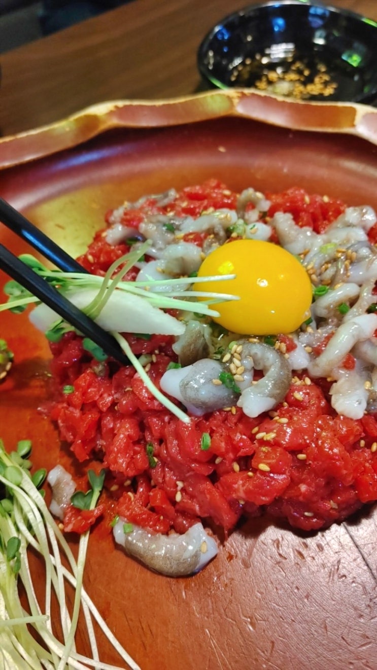  행신역 육회맛집 육회지존에서 산낙육회 맛있게 먹었지요