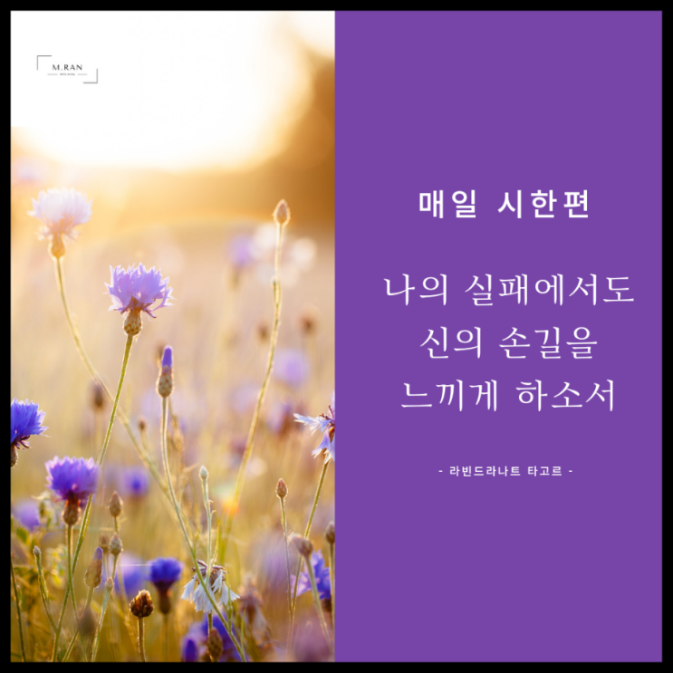  나의 실패에서도 신의 손길을 느끼게 하소서