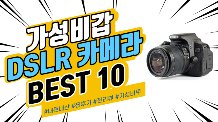 지인들에게도 추천드리는 DSLR 카메라 BEST