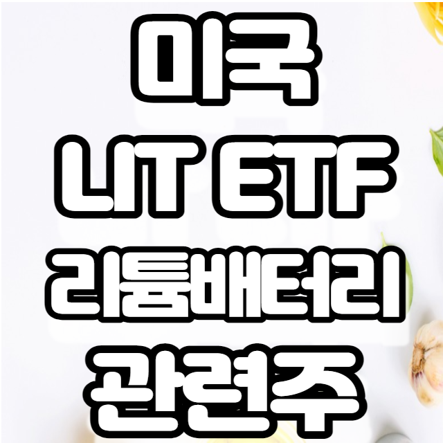 미국 LIT ETF - 리튬, 배터리 관련 주 미국 LIT ETF - 리튬, 배터리 관련 주