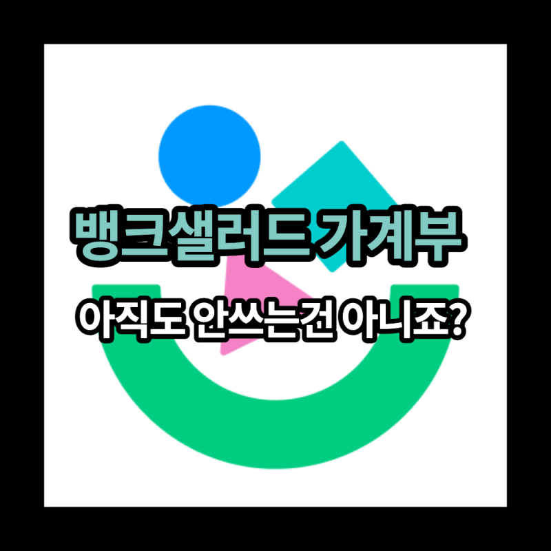 뱅크샐러드 가계부 엑셀 파일로 현금흐름과 자산 관리하기