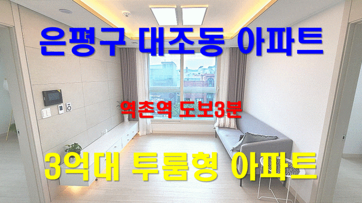 은평구 대조동 아파트 역촌역 도보3분 3억대 투룸형 아파트